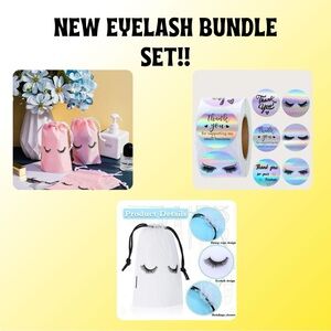 New Georgeous Boutique Eyelash Bags & Sticker Bundle Set!